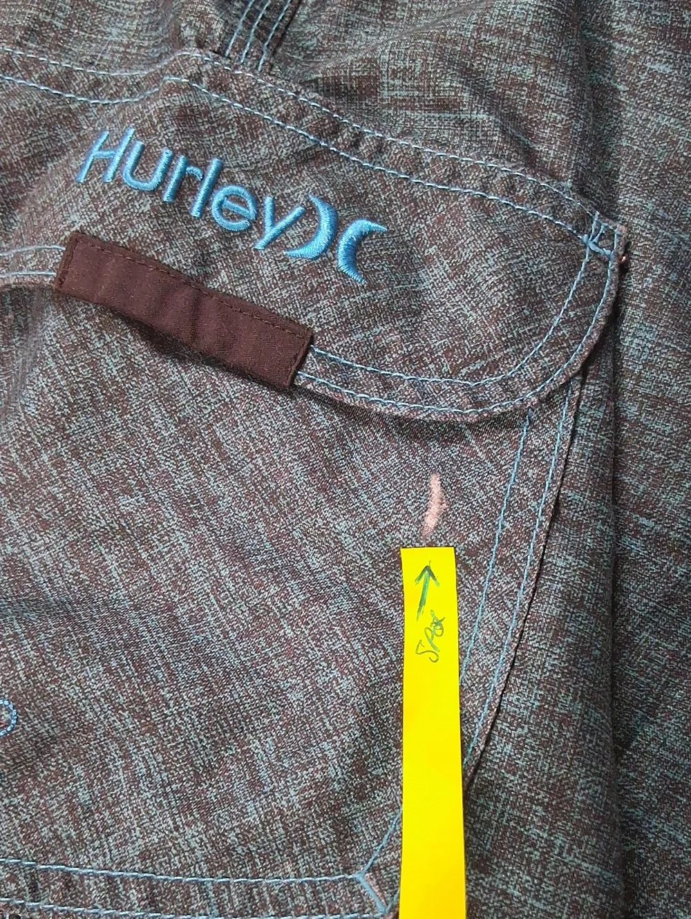 Hurley Teal Heather Boardshorts with White Drawstring